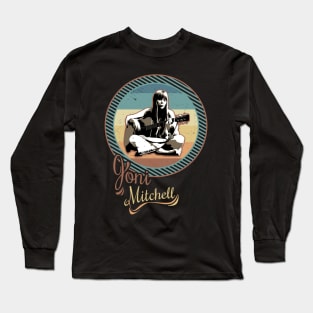 Joni mitchell, vector vintage 1970s Long Sleeve T-Shirt